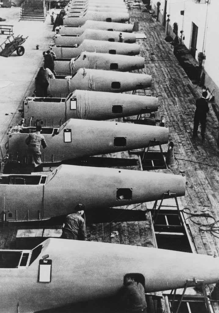 Detail of Fighter Aircraft Production by Anonymous