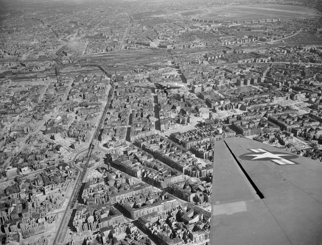 Detail of Airlift Plane over Berlin by Anonymous