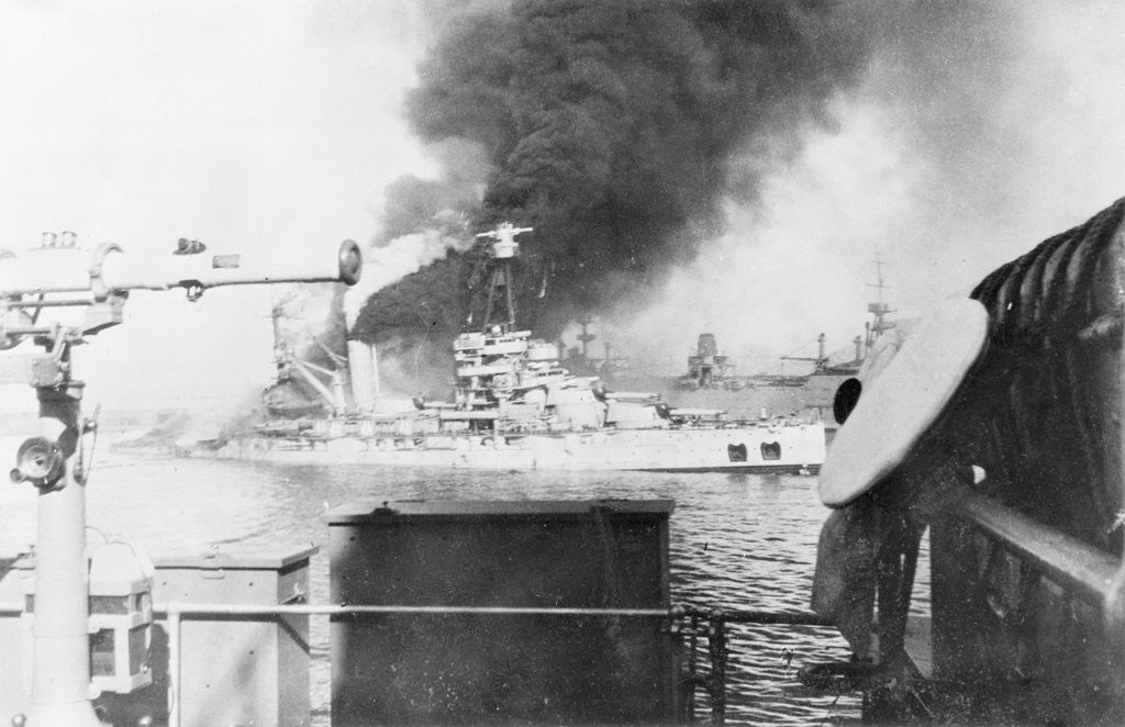 Detail of French Battleship Bretagne Sunk by British by Anonymous