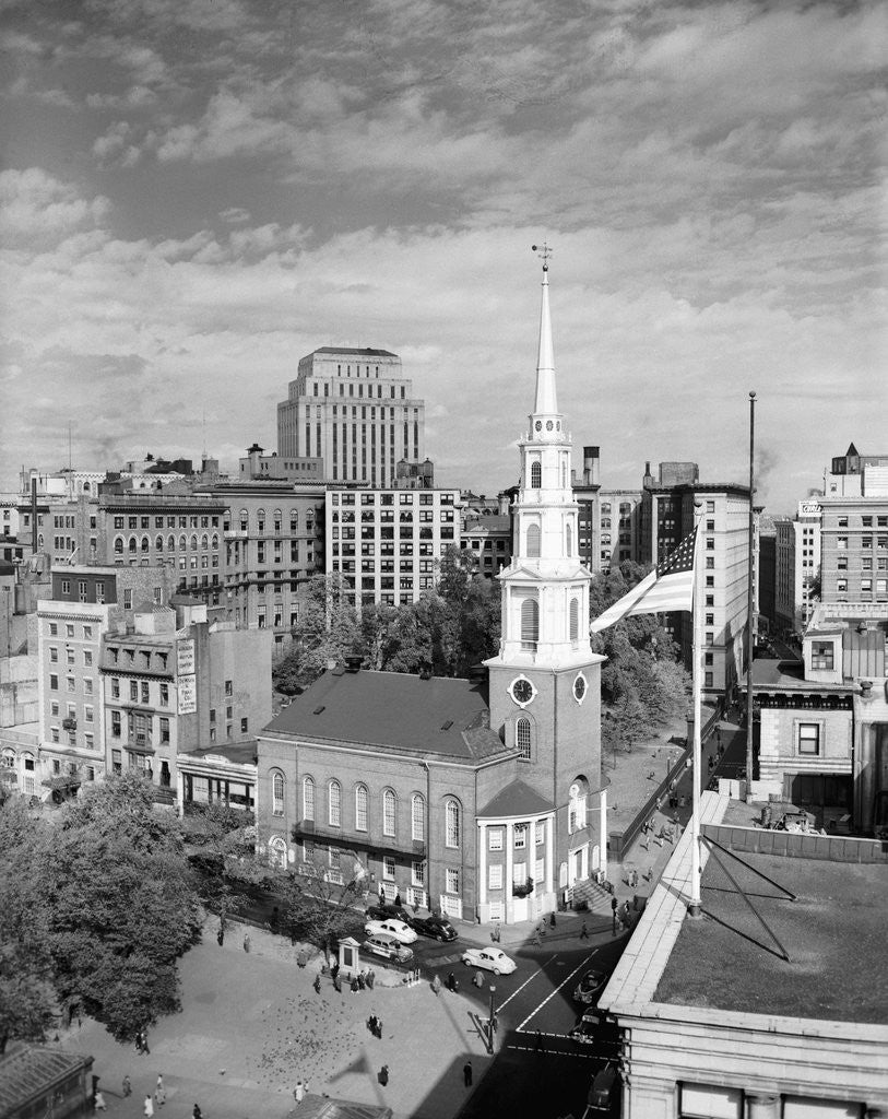 Detail of Boston's Famed Brimstone Corner by Anonymous