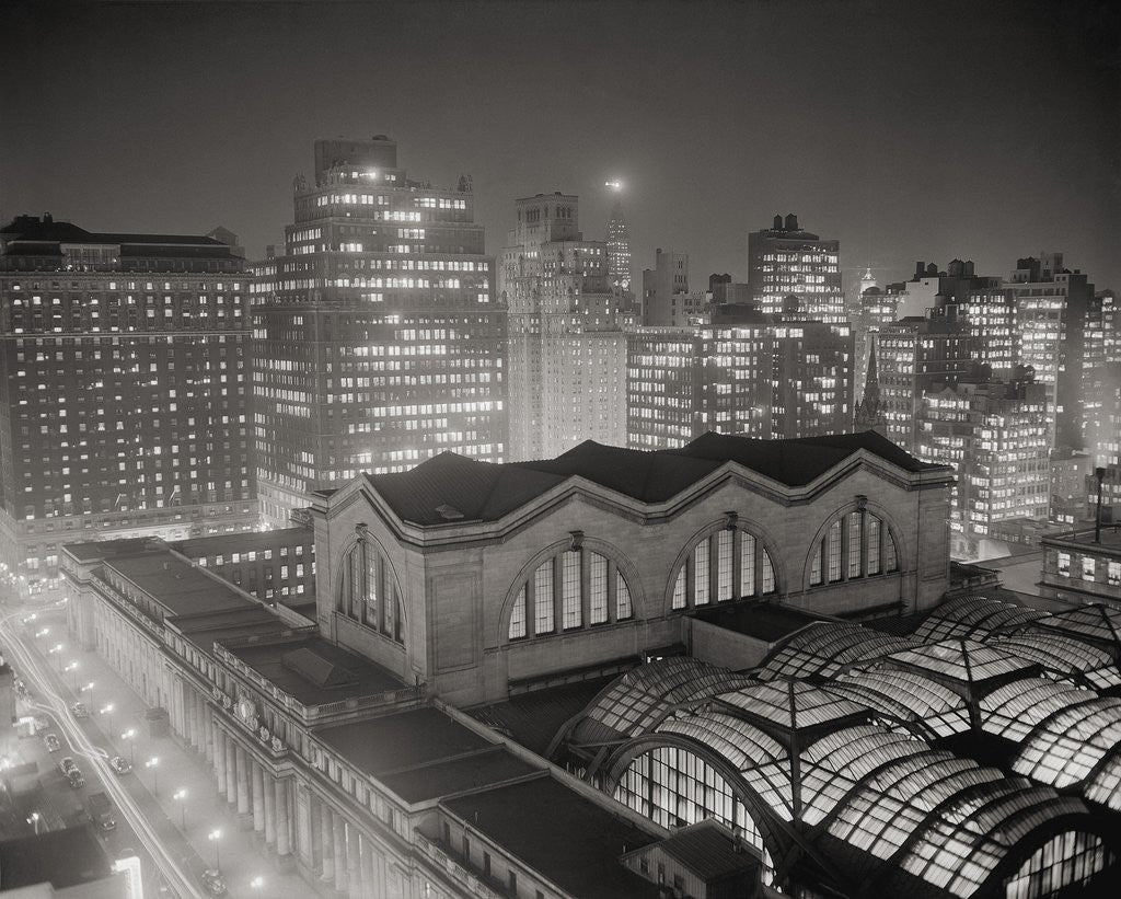 Detail of Skyline of Manhattan with Pennsylvania Station Area by Anonymous