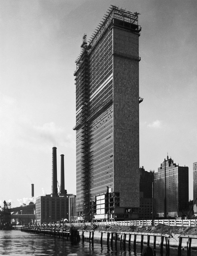 Detail of UN Building Under Construction by Anonymous