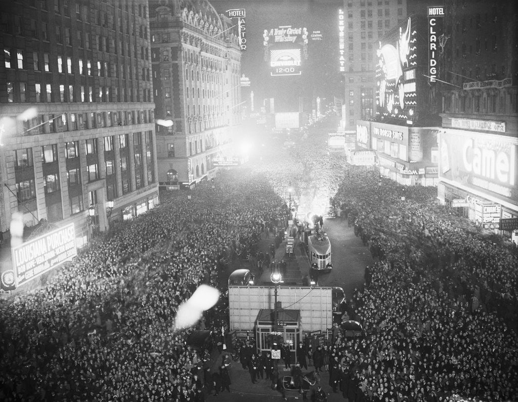 Detail of Times Square on New Years by Anonymous
