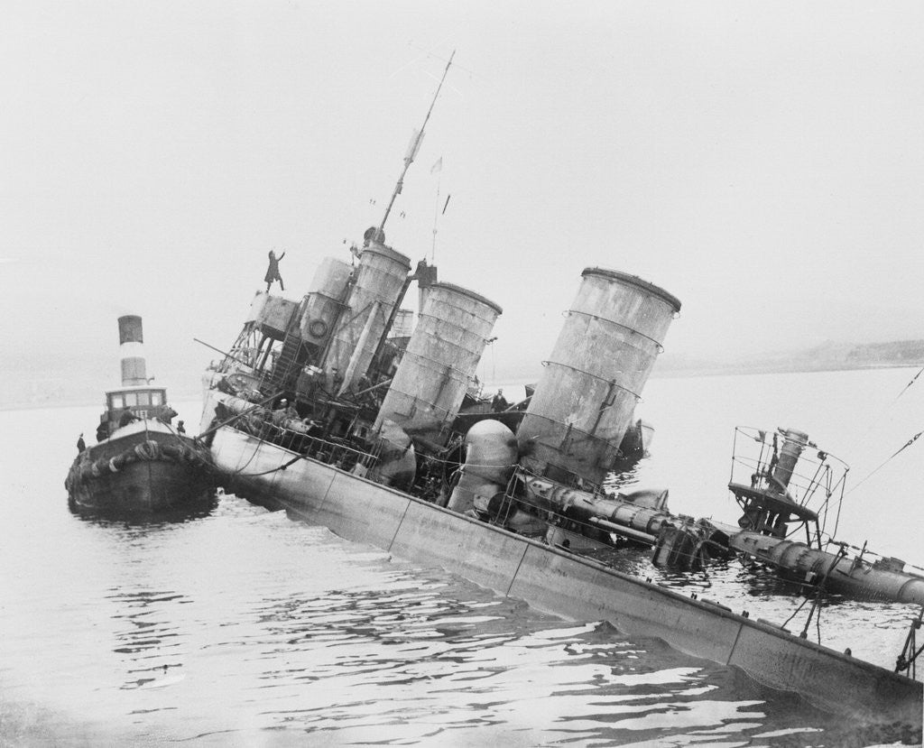 Detail of Salvaging the German Fleet by Anonymous