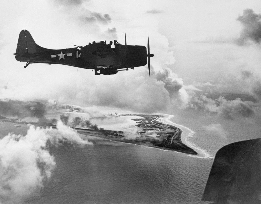 Detail of Navy Plane Preparing to Dive Bomb by Anonymous