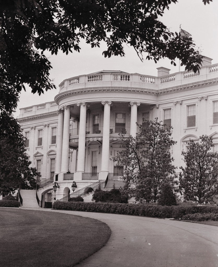 Detail of Exterior View of the White House by Anonymous