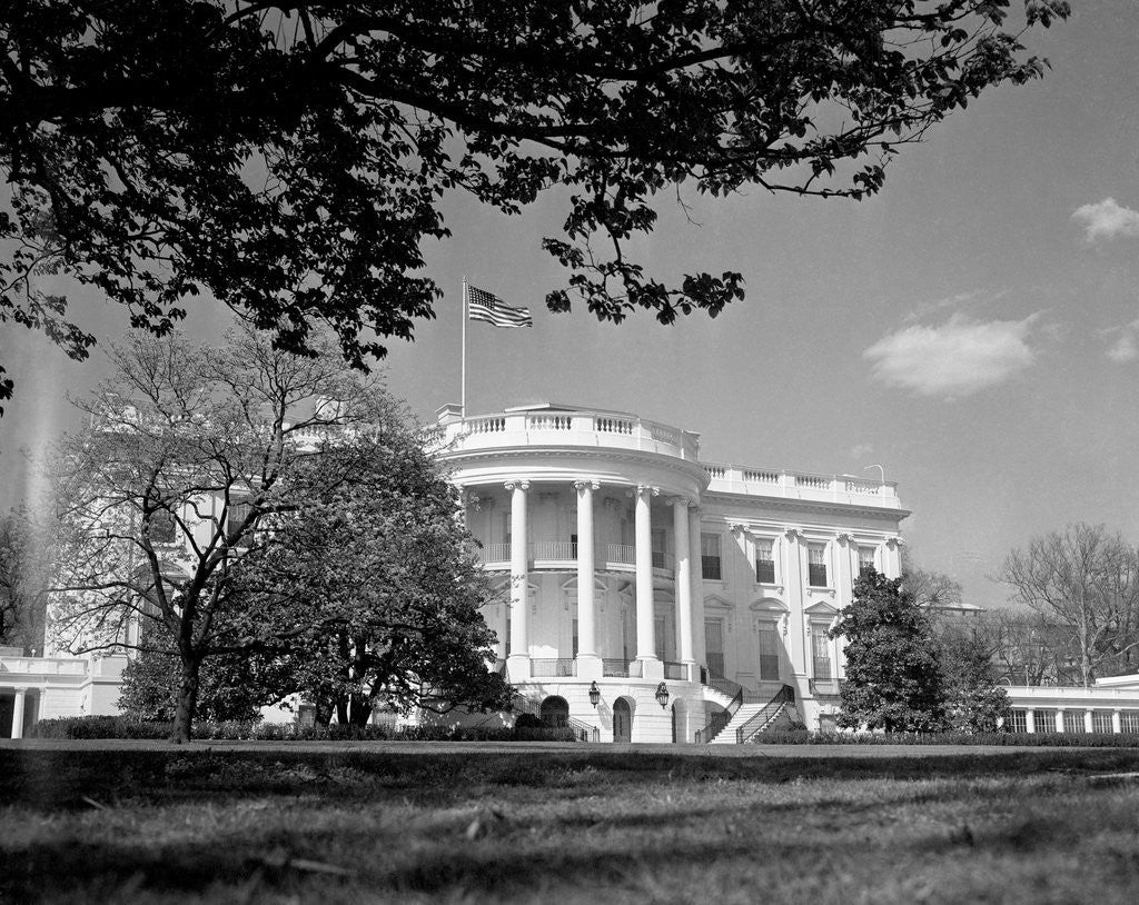 Detail of Exterior View of the White House by Anonymous