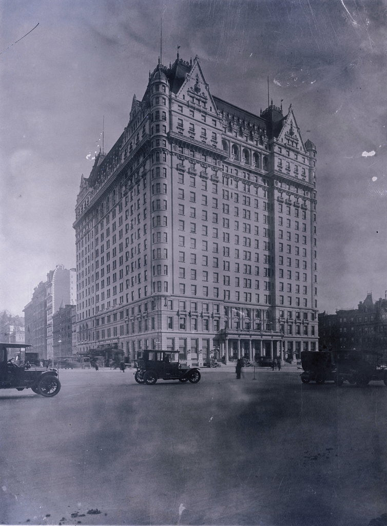Detail of Early Photo of New Plaza Hotel by Anonymous