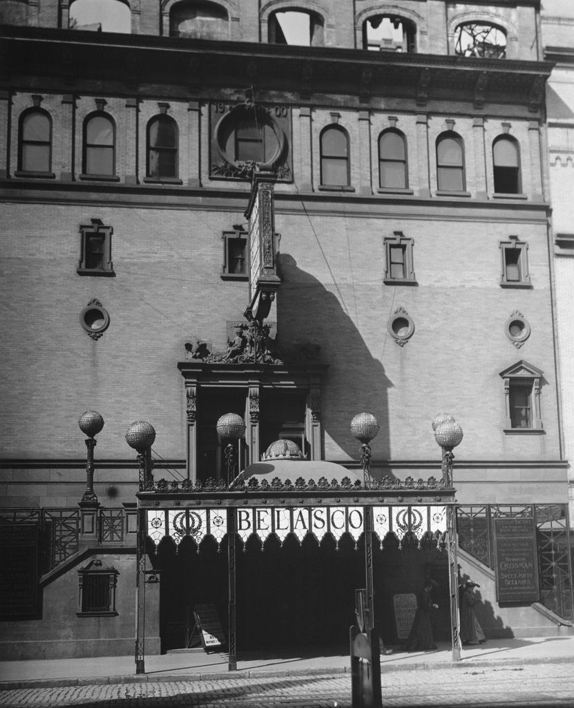 Detail of Exterior of Early Belasco Theater by Anonymous