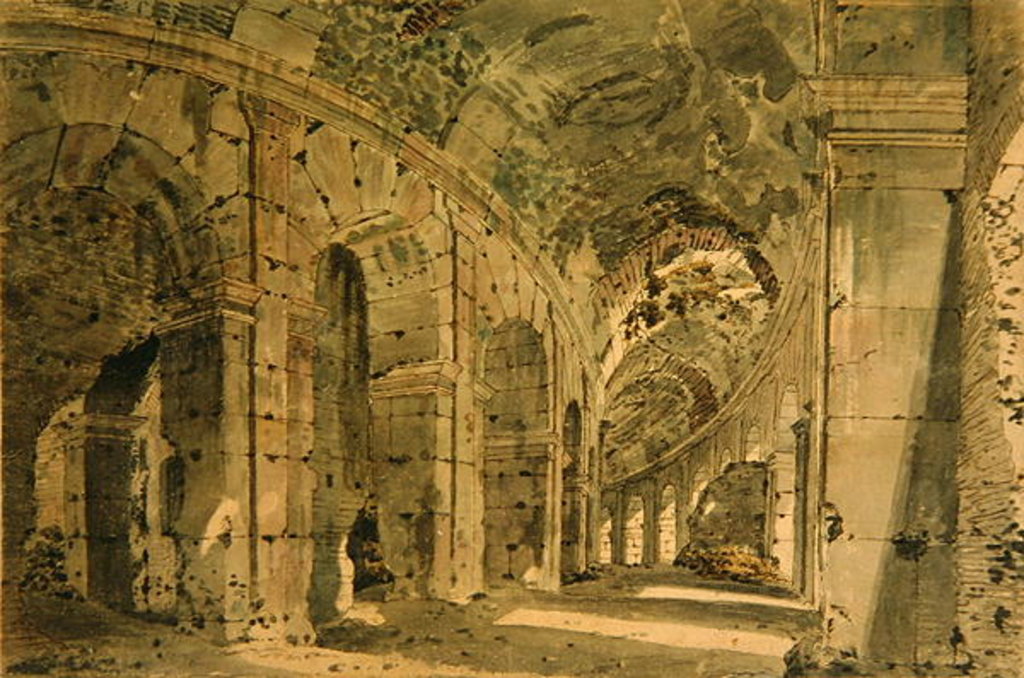 Detail of The Colosseum, c.1774-75 by Joseph Wright of Derby