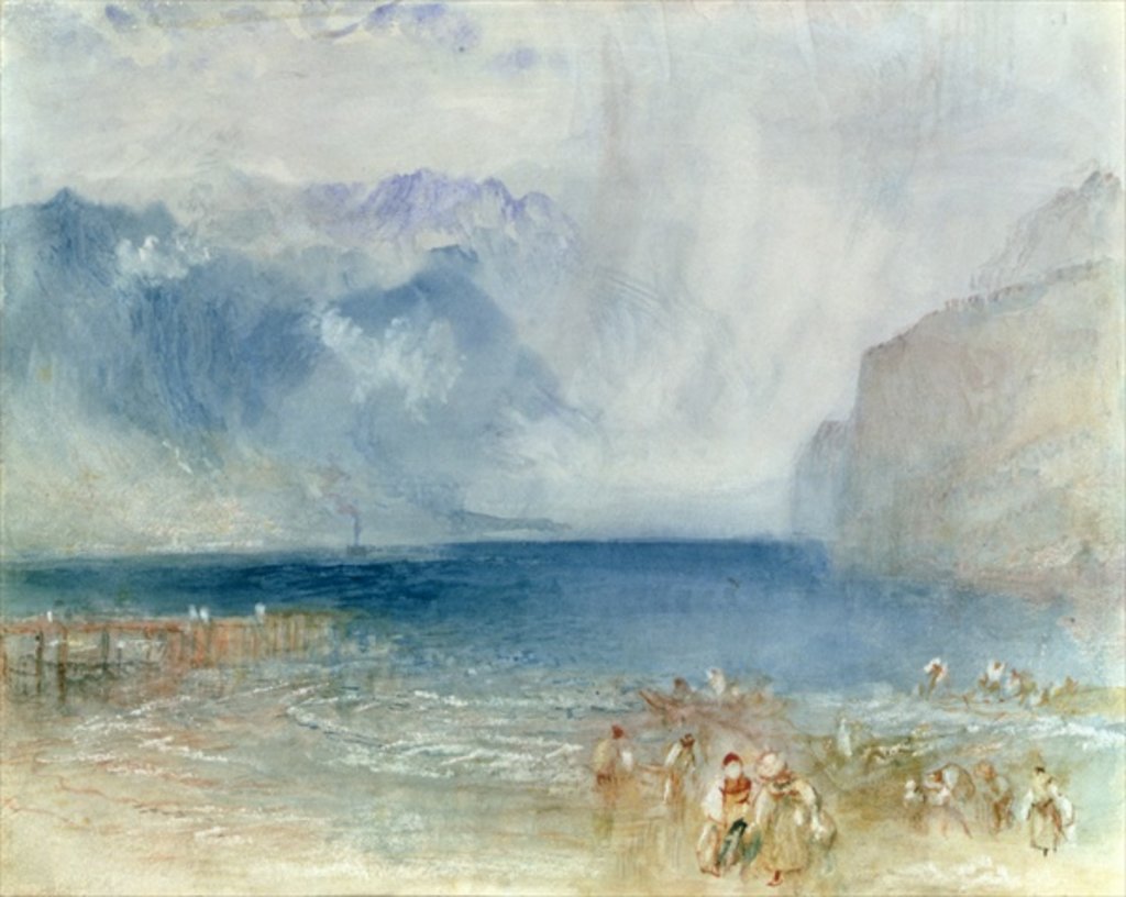 Detail of The First Steamer on the Lake of Lucerne in 1841 by Joseph Mallord William Turner