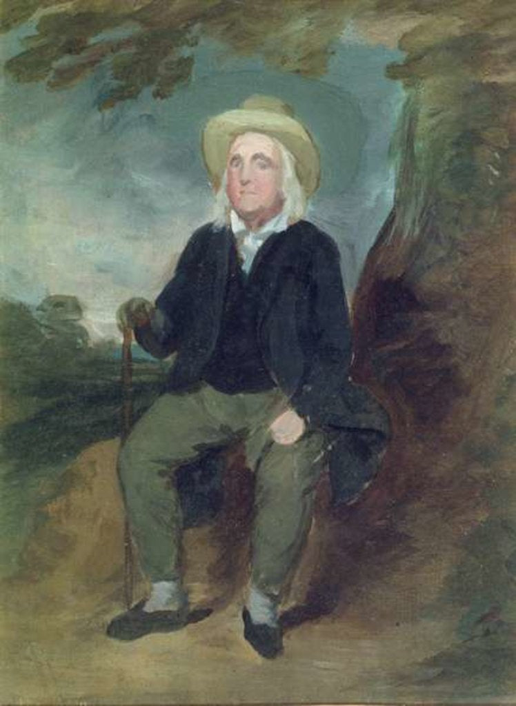 Detail of Jeremy Bentham in an imaginary landscape, 1835 by George Frederic Watts