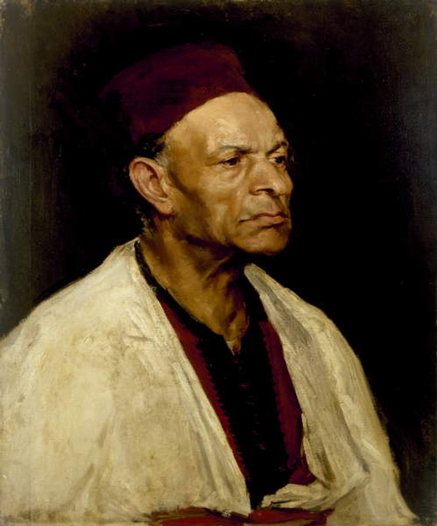 Detail of Portrait of a Man Wearing a Fez, 1908 [LDUCS-5085] by Elinor Proby Adams