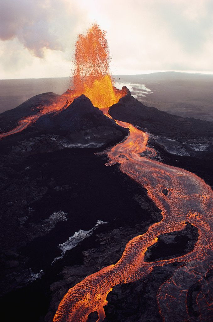 Detail of Kilauea Volcano Erupting by Anonymous
