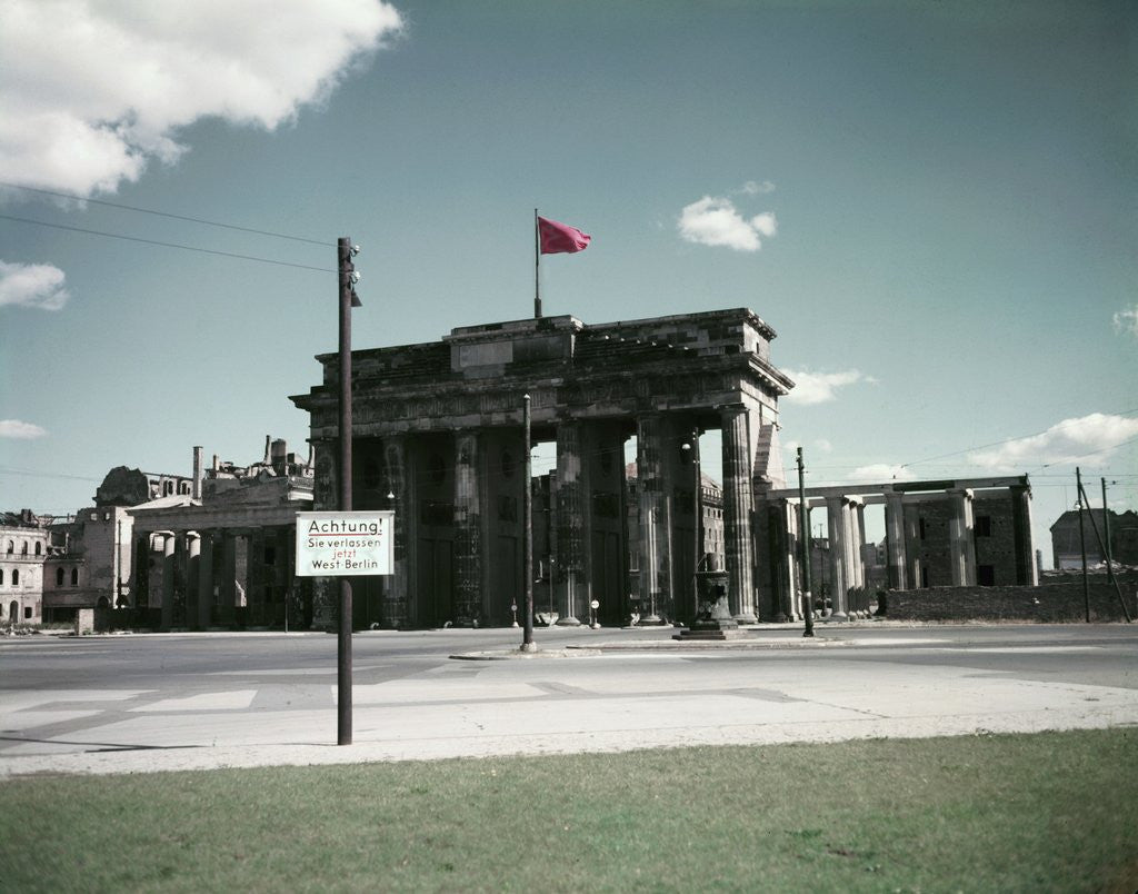 Detail of Exquisite Archway with German Sign in Front by Anonymous
