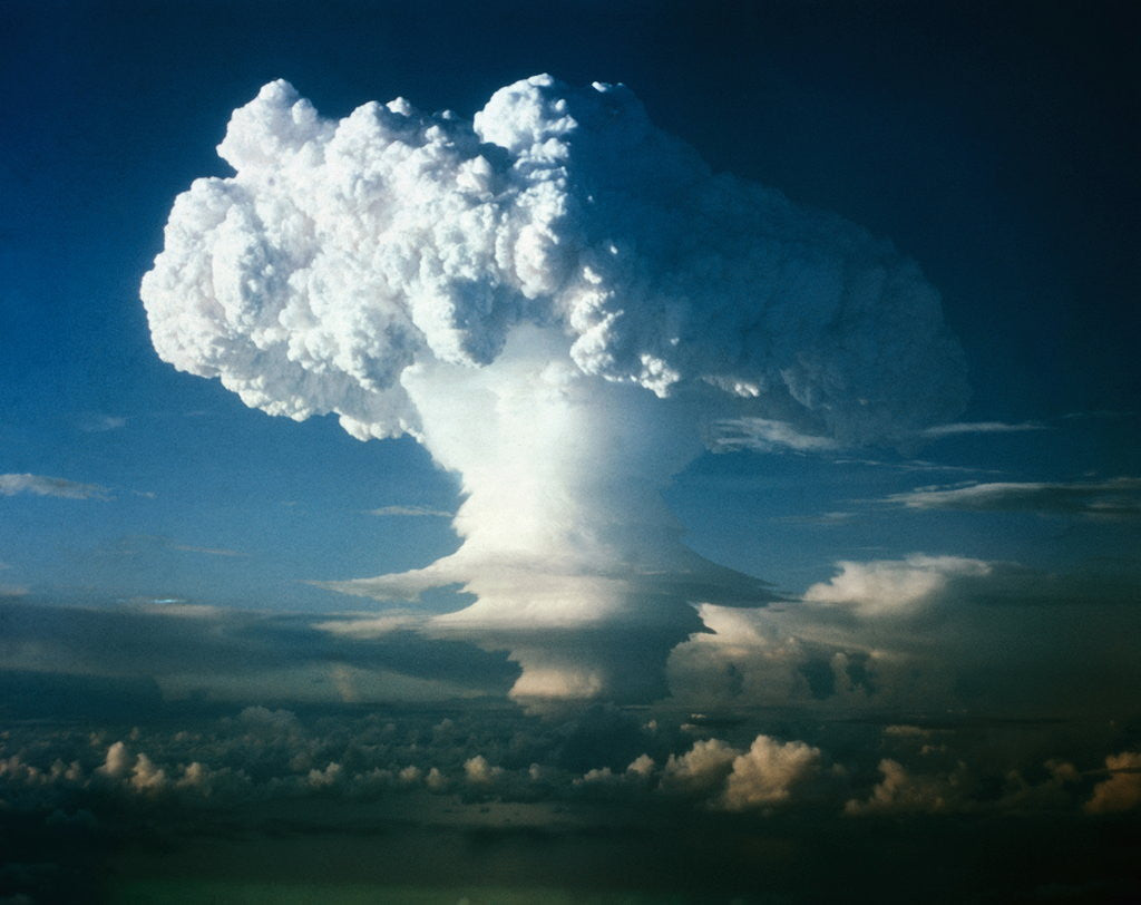 Detail of Mushroom Cloud from Nuclear Testing by Corbis
