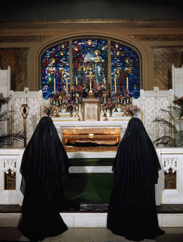 Detail of Mother Cabrini's Body Lying in State by Anonymous