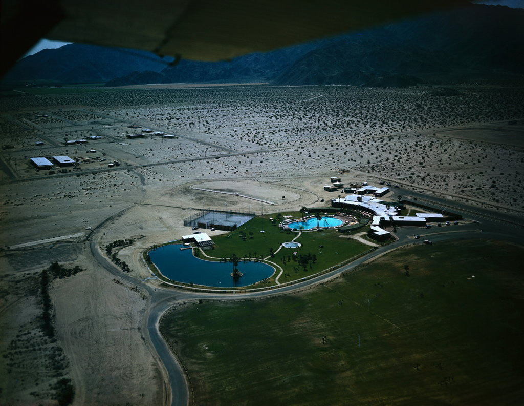 Detail of Aerial view of Palm Springs Hotel by Anonymous