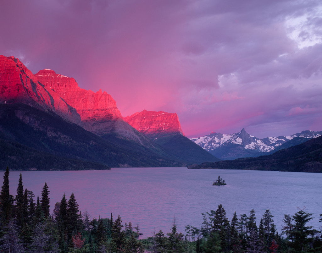 Detail of Dawn Light on the Rockies by Anonymous