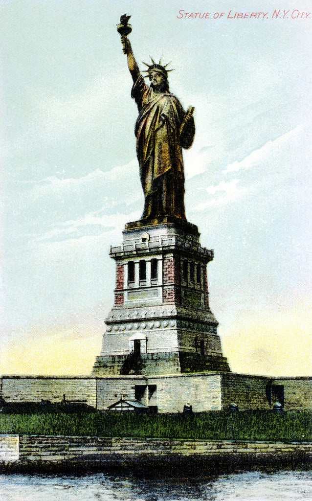 Detail of Statue of Liberty, N.Y. City Postcard by Corbis