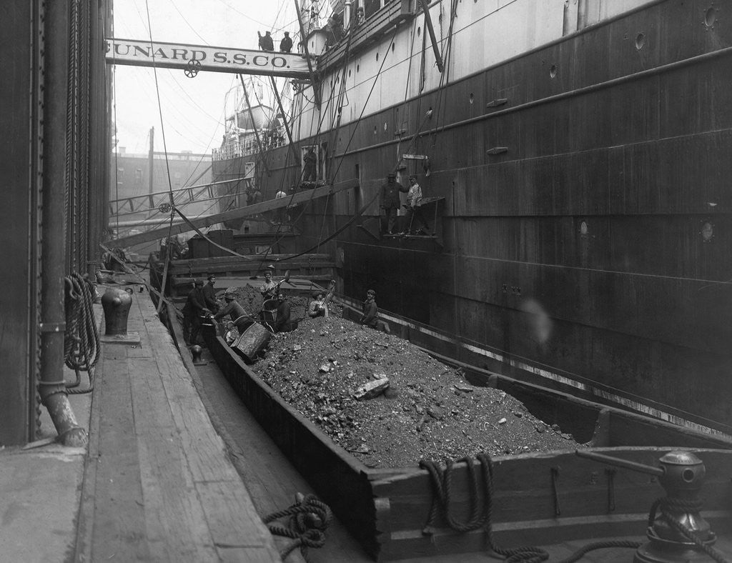 Detail of Loading Coal Onto Ships by Corbis