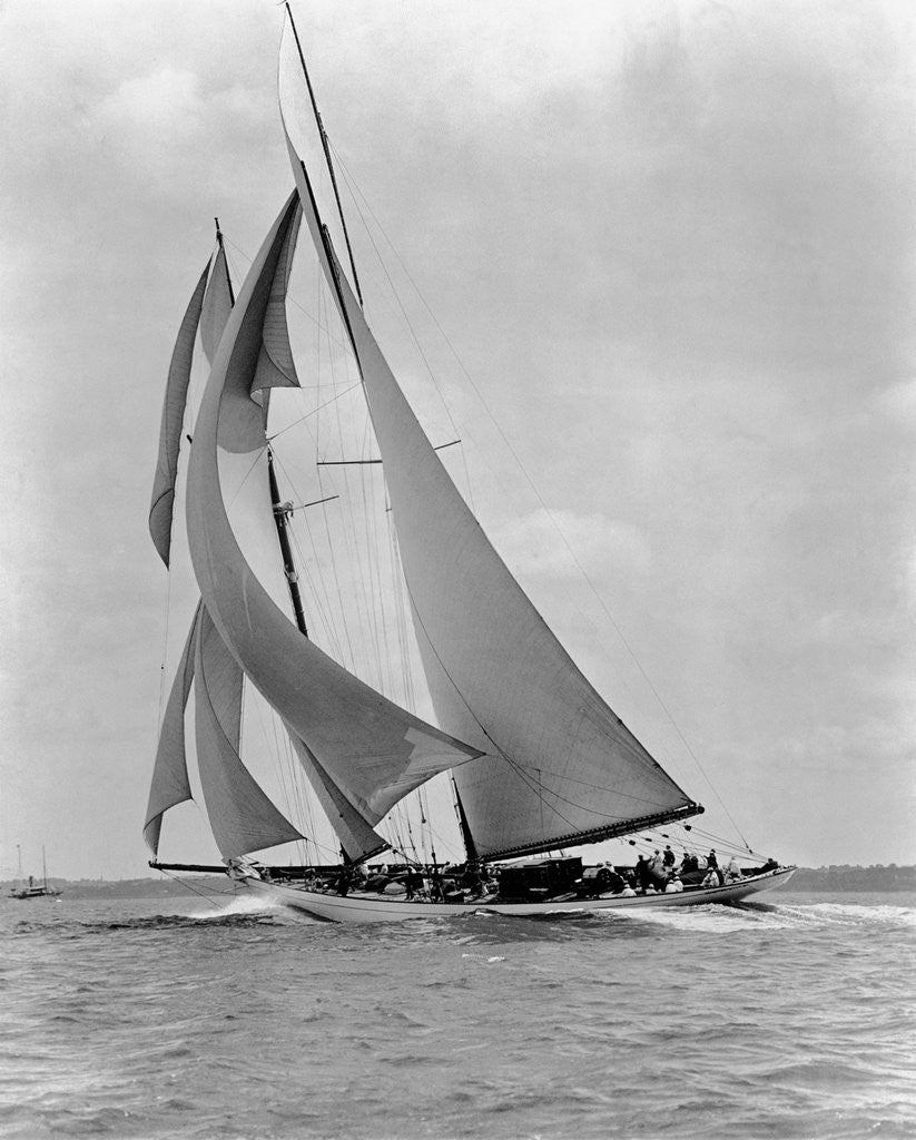 Detail of The Schooner Half Moon at Sail by Anonymous