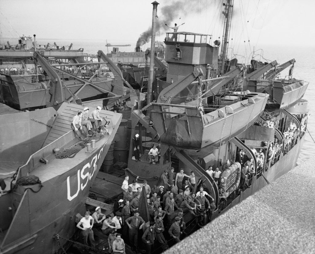Detail of Troops Waiting to Debark From Overseas Duty by Anonymous
