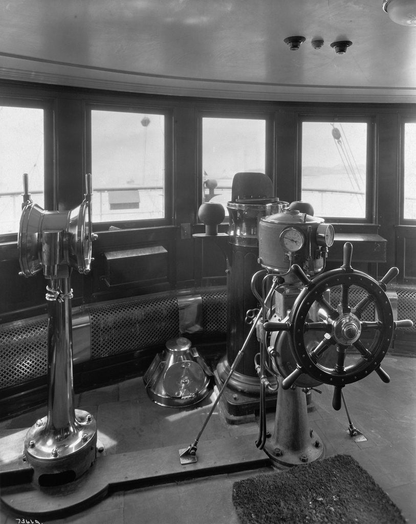 Detail of Interior of Pilot House on Vanadis by Anonymous