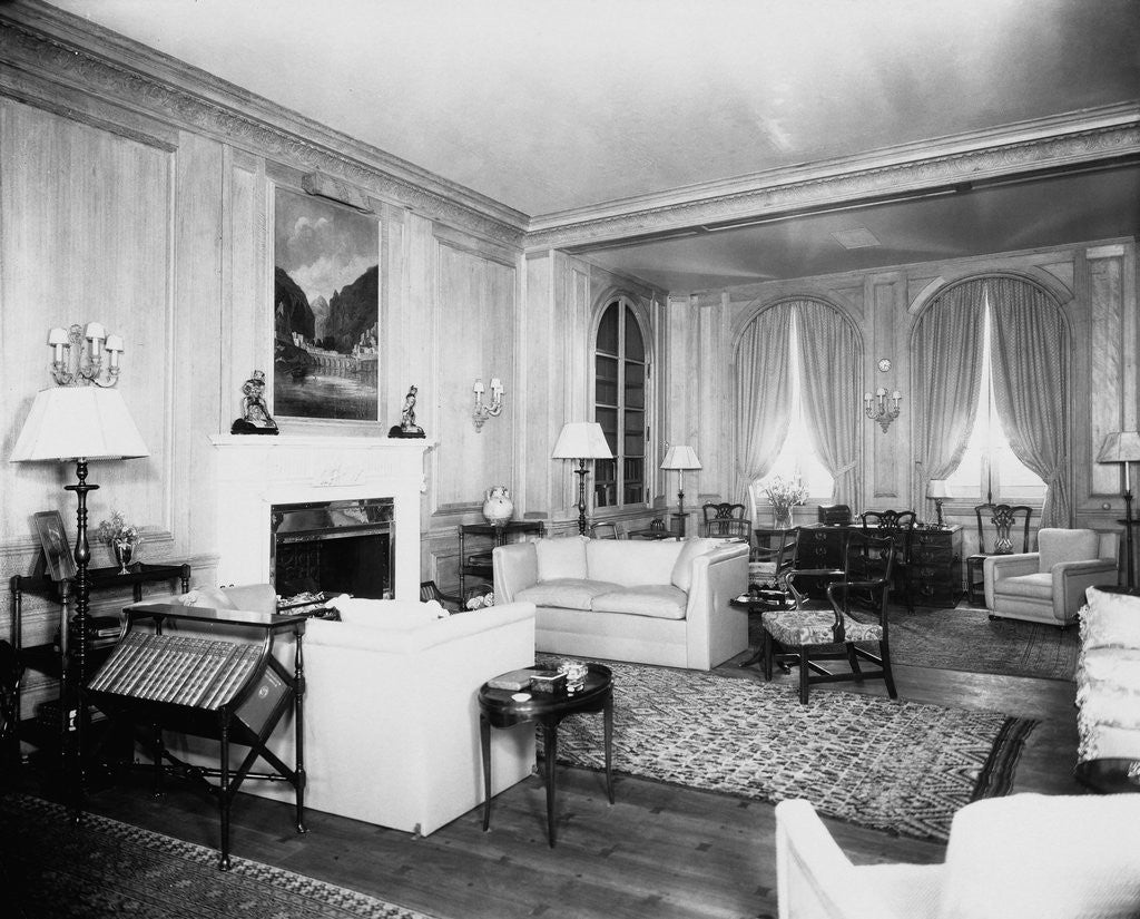 Detail of Living Room on Vanderbilt Yacht by Anonymous