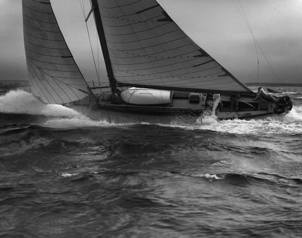 Detail of Sailboat Leaning in the Wind by Anonymous