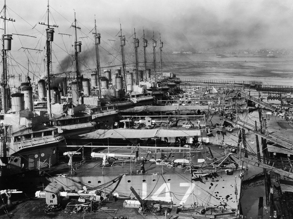 Detail of Naval Ships Undergoing Repairs by Corbis