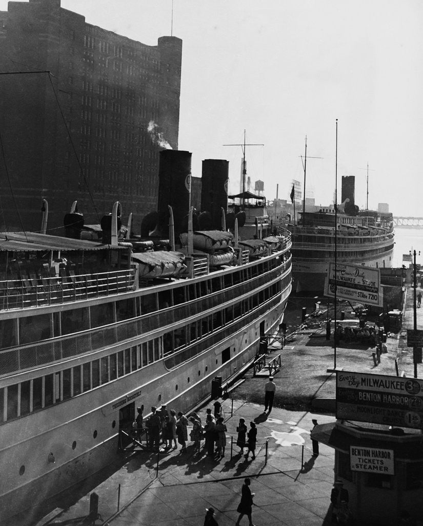 Detail of Boarding onto a Passenger Ship by Anonymous