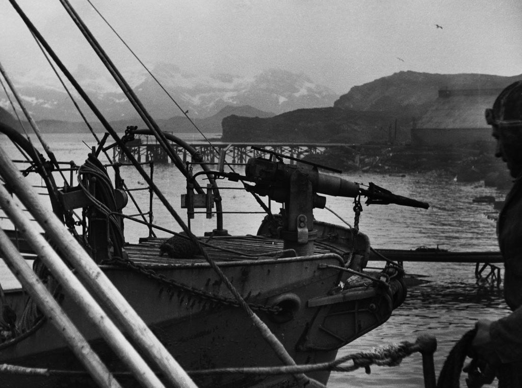 Detail of A Modern Harpoon Gun on a Whaling Boat by Anonymous