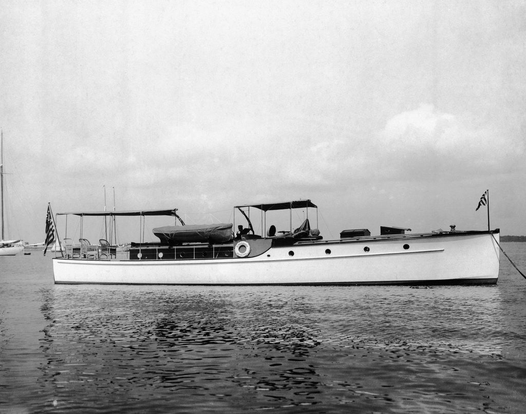 Detail of The Side View of a Steam Yacht by Anonymous