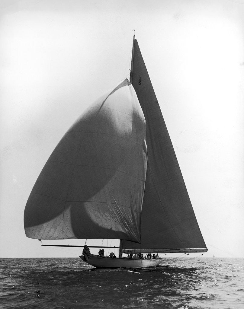 Detail of Sailboat at Full Sail by Anonymous