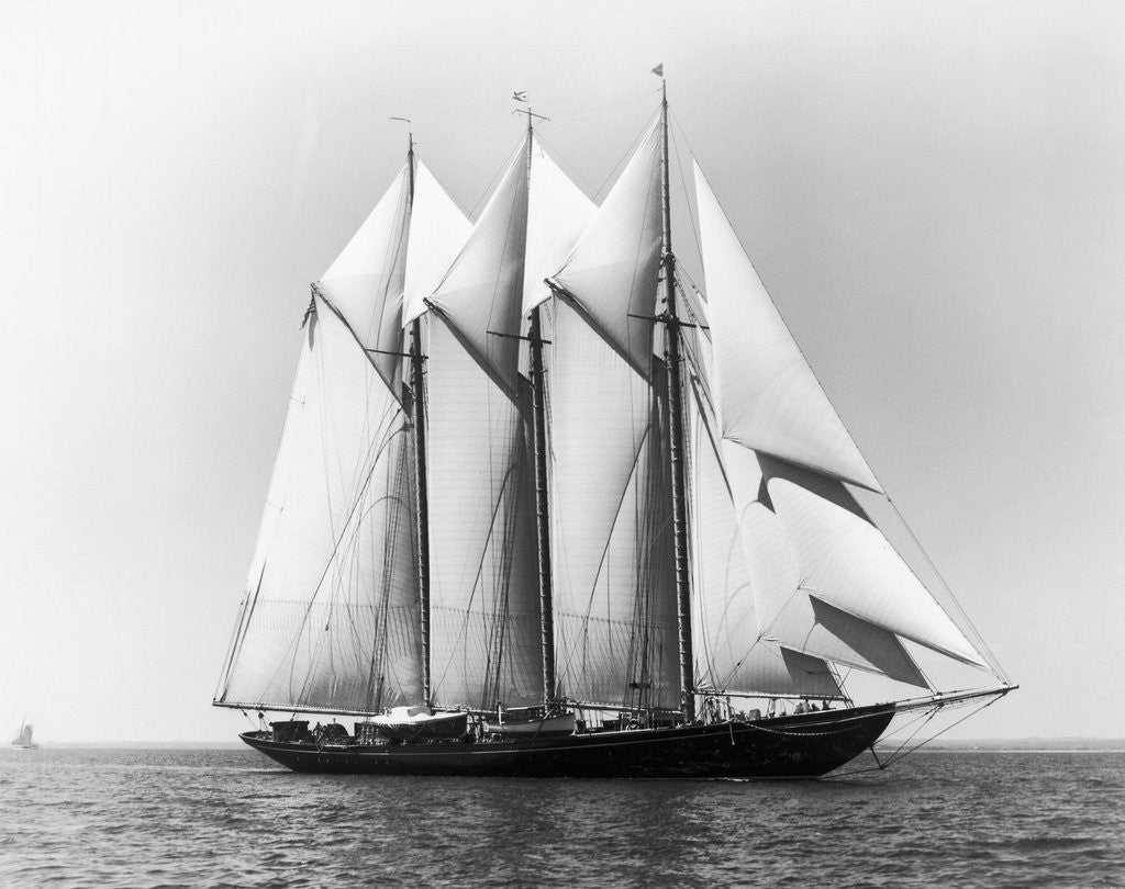 Detail of Dauntless Power Yacht in America's Cup Race by Anonymous