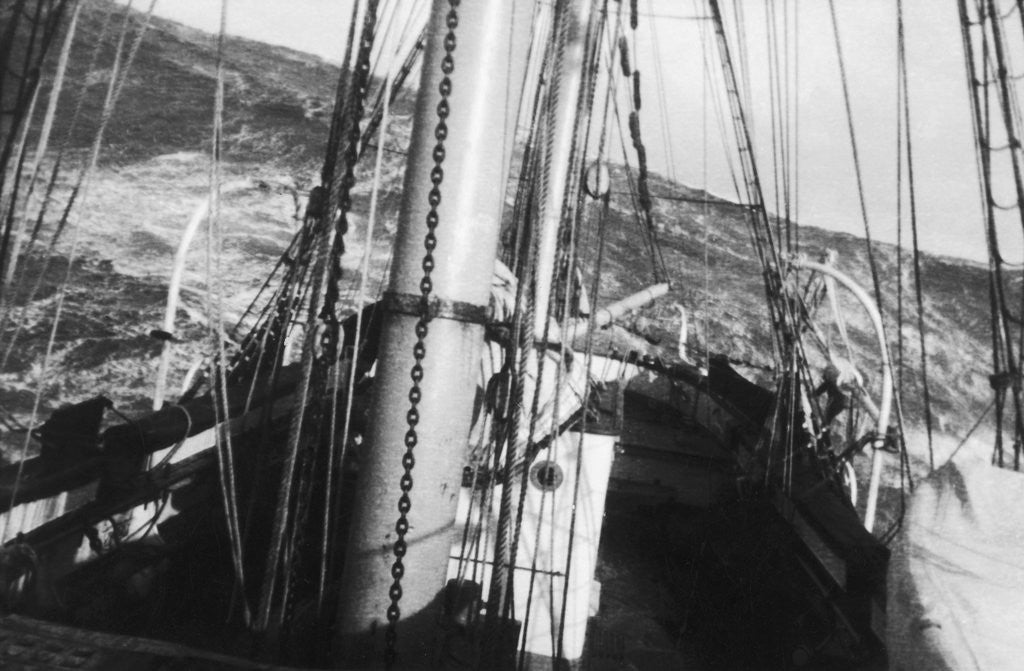 Detail of Ship in Rough Seas by Anonymous