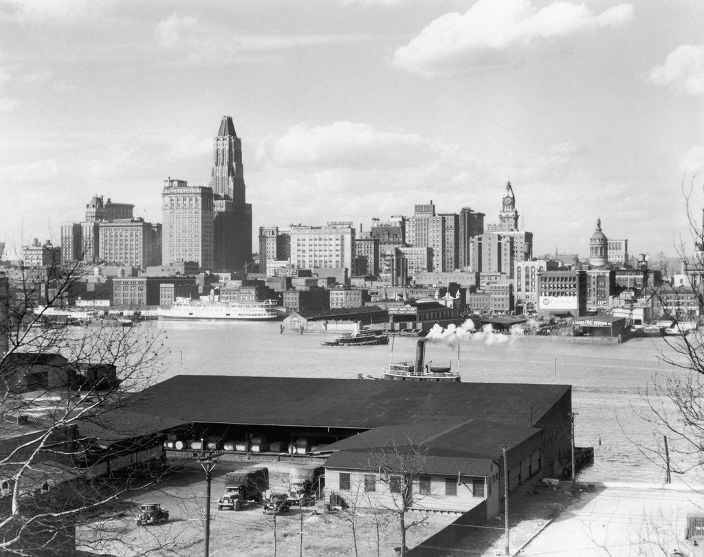 Detail of Baltimore Skyline from Federal Hill by Anonymous