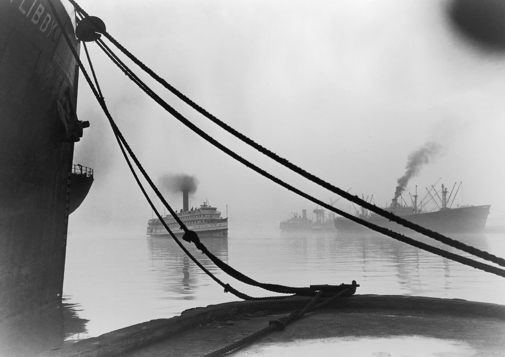 Detail of City of Norfolk Entering Baltimore Harbor by Anonymous