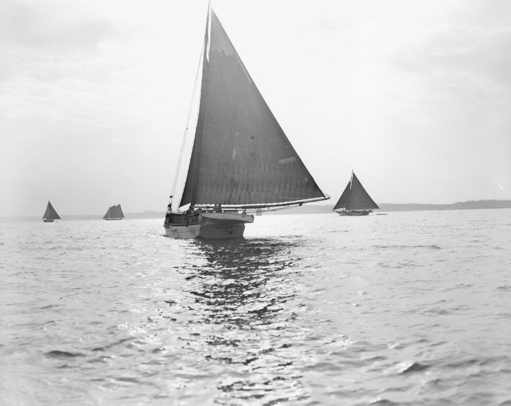 Detail of Skipjack Oyster Dredging on Chesapeake Bay by Anonymous