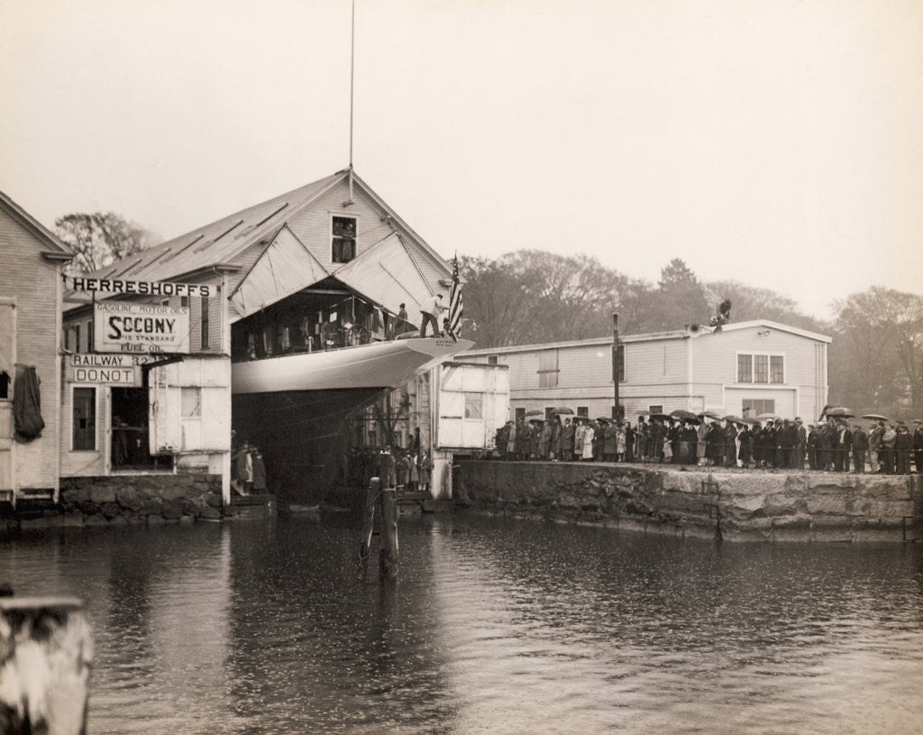 Detail of Rainbow Yacht on Launch Day by Anonymous