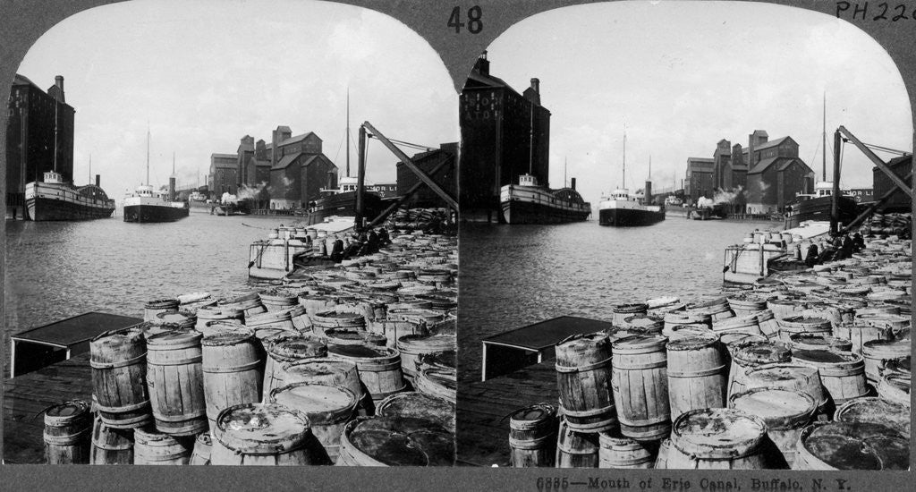 Detail of Industry Along Erie Canal by Anonymous
