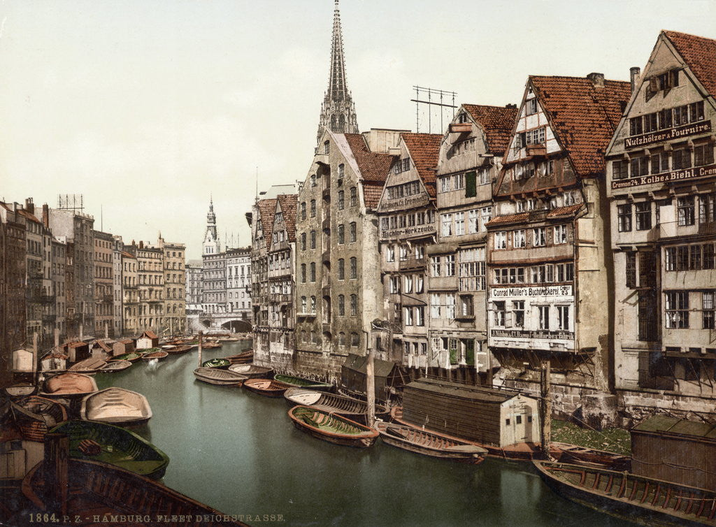 Detail of Boats and Residences Lining Waterway by Corbis