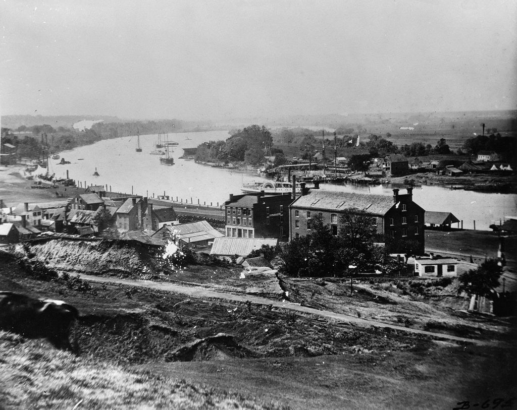 Detail of Town of Richmond Along James River by Anonymous