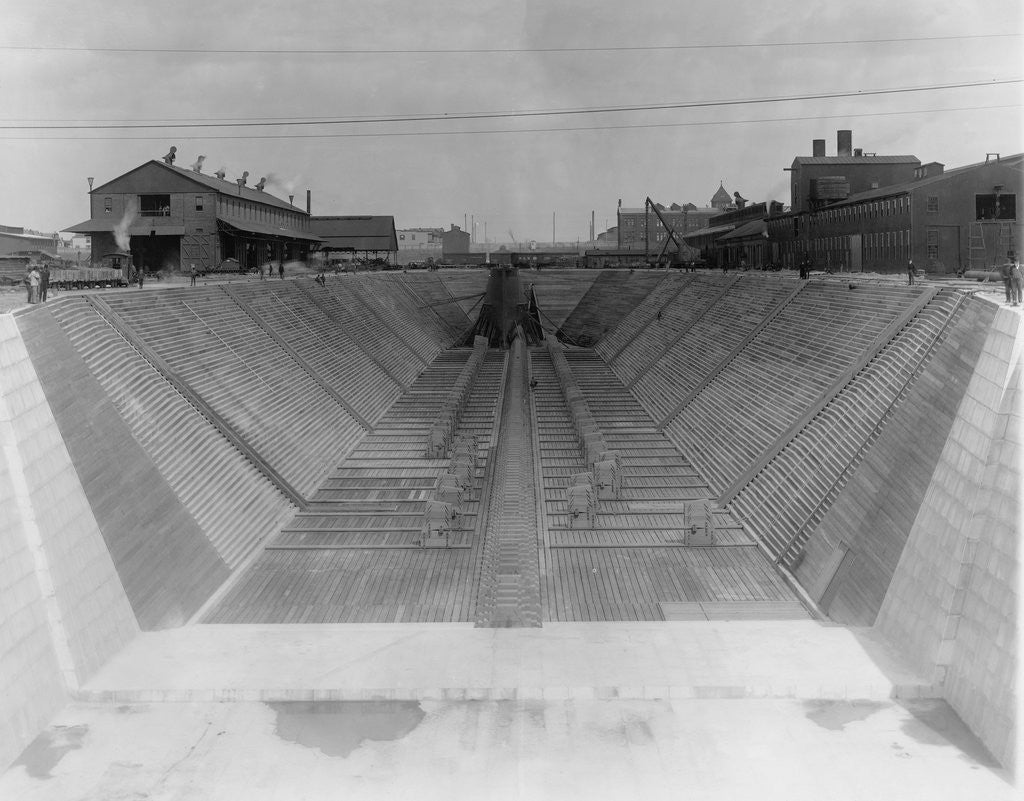 Detail of New Dry Dock at Newport News Shipbuilding Company by Anonymous
