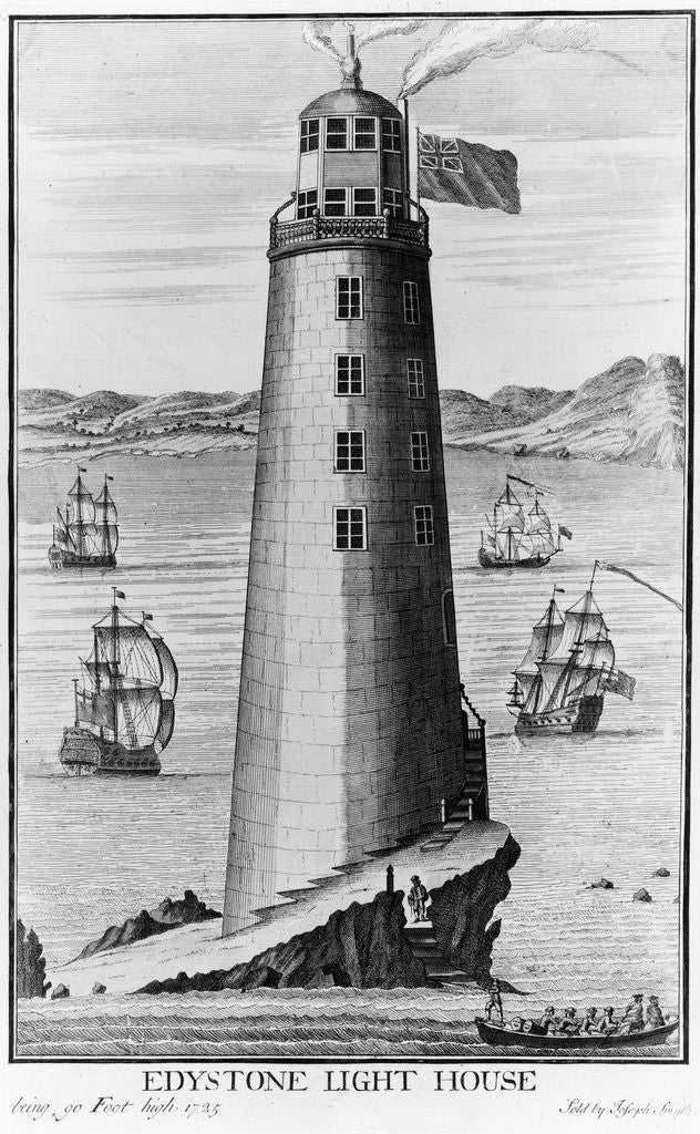 Detail of Edystone Lighthouse by Anonymous