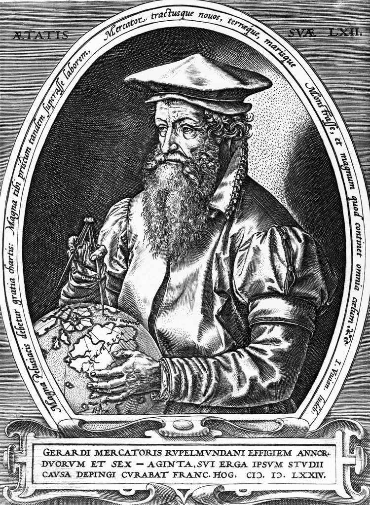 Detail of Portrait of Gerardus Mercator by Anonymous