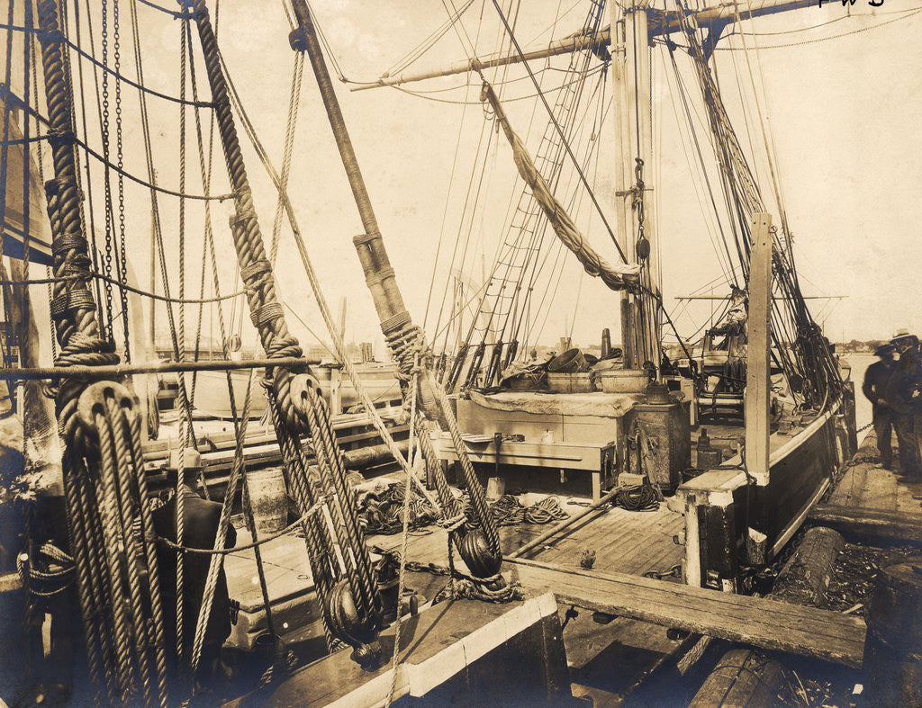 Detail of Deck of Whaling Bark Kathleen by Anonymous