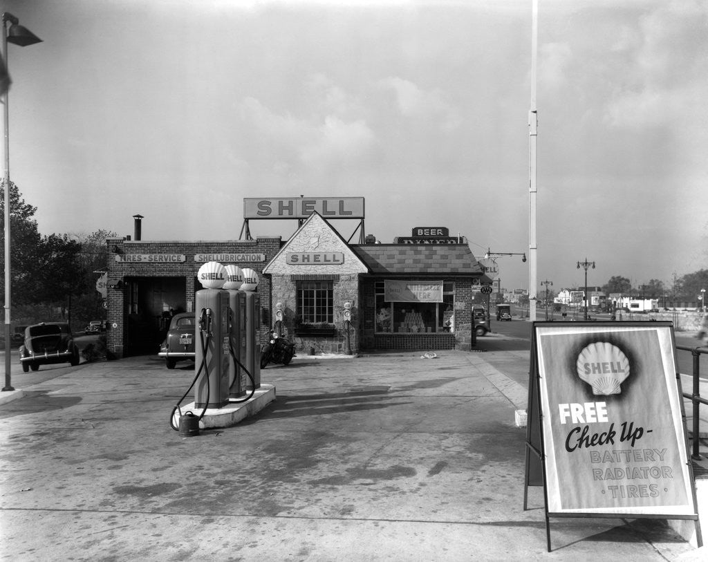 Detail of Shell Gasoline Station by Anonymous