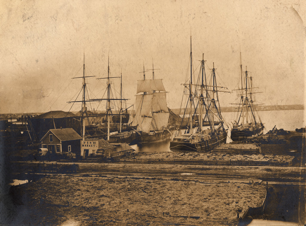 Detail of Ships Docked at Port by Corbis